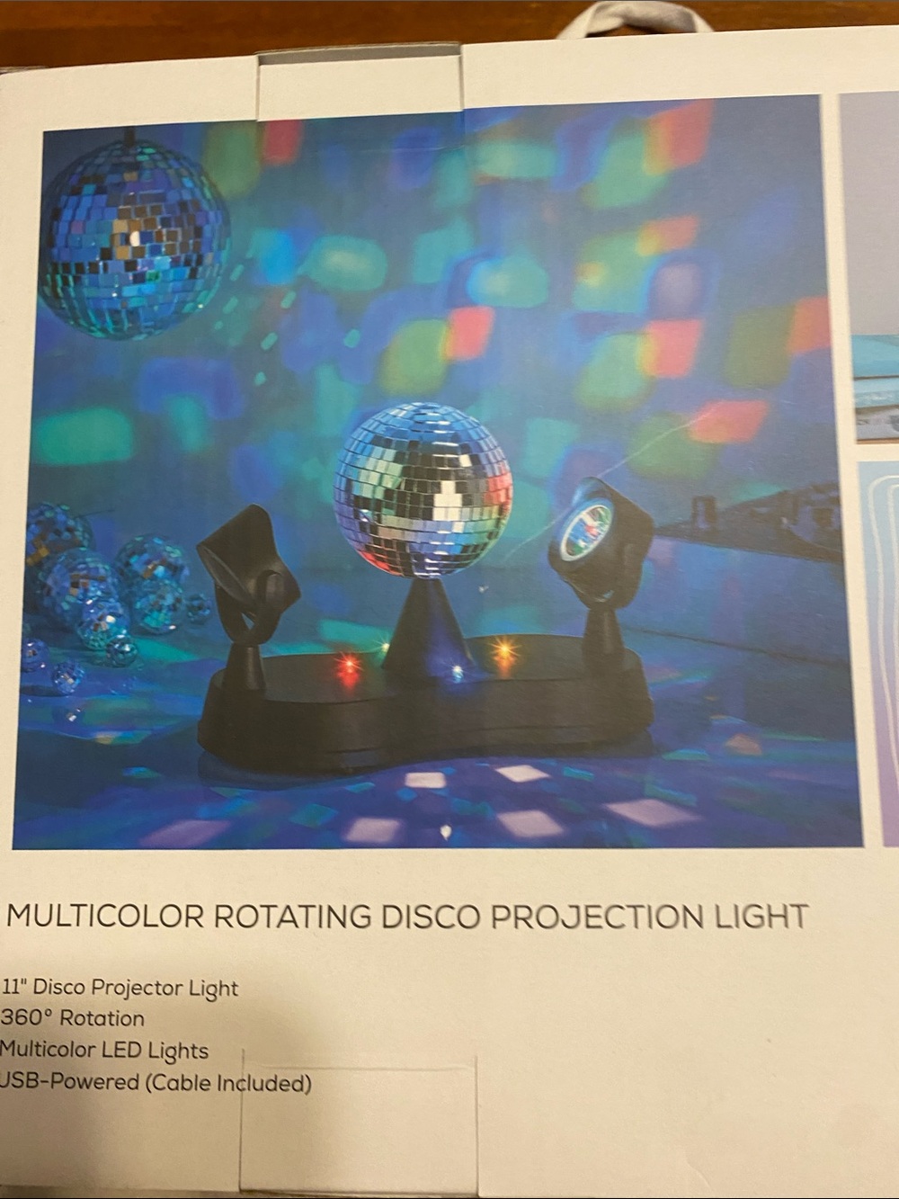 Multicolor Rotating Disco Projection Light - Blue/Silver - Picture 6 of 6